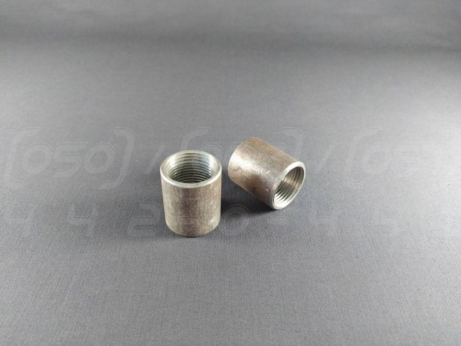 Муфта пряма різьбова Ду 20 (3/4") з нержавіючої сталі AISI304, повністю прорізана