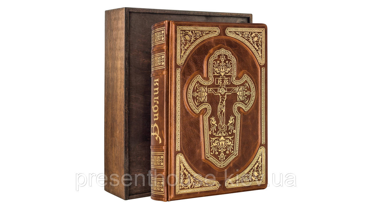 Книга шкіряна Біблія. Старий і Новий Завіт (Marma Brown), фото 1