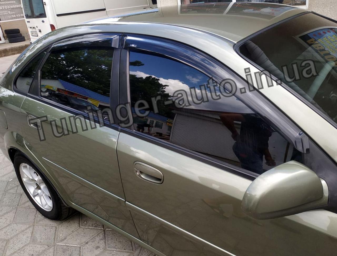 Дефлектори вікон (Вітровики) Chevrolet Lacetti 2004-2012 (Hic)
