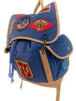 Оригинальный рюкзак Top Gun Canvas Backpack With Patches TGB2001 (Blue) TGB2001 Оригинальный рюкзак Top Gun Canvas Backpack With Patches TGB2001 (Blue)