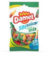 Желейні цукерки БЕЗ САХАРА та ГЛЮТЕНА Damel Sour Mix (кислий мікс) Іспанія 90 г
