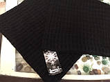 Комплект шапка і хомут грубої в'язки 8000S TM Loman, колір поєднання чорний, розовий розмір 56-58, фото 2