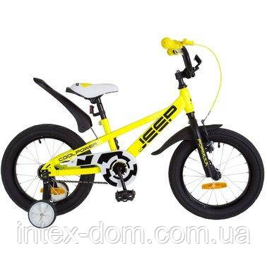 Велосипед дитячий двоколісний 16 дюймів FORMULA JEEP 16" OPS-FRK-16-055 ( Жовтий)