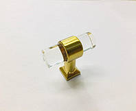 Прозрачная ручка-кнопка модерн AG0-040-00 GOLD ACRYLIC золото