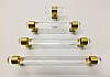 Прозора ручка-скоба модерн AG2-150-128 GOLD ACRYLIC золото 128 мм, фото 6
