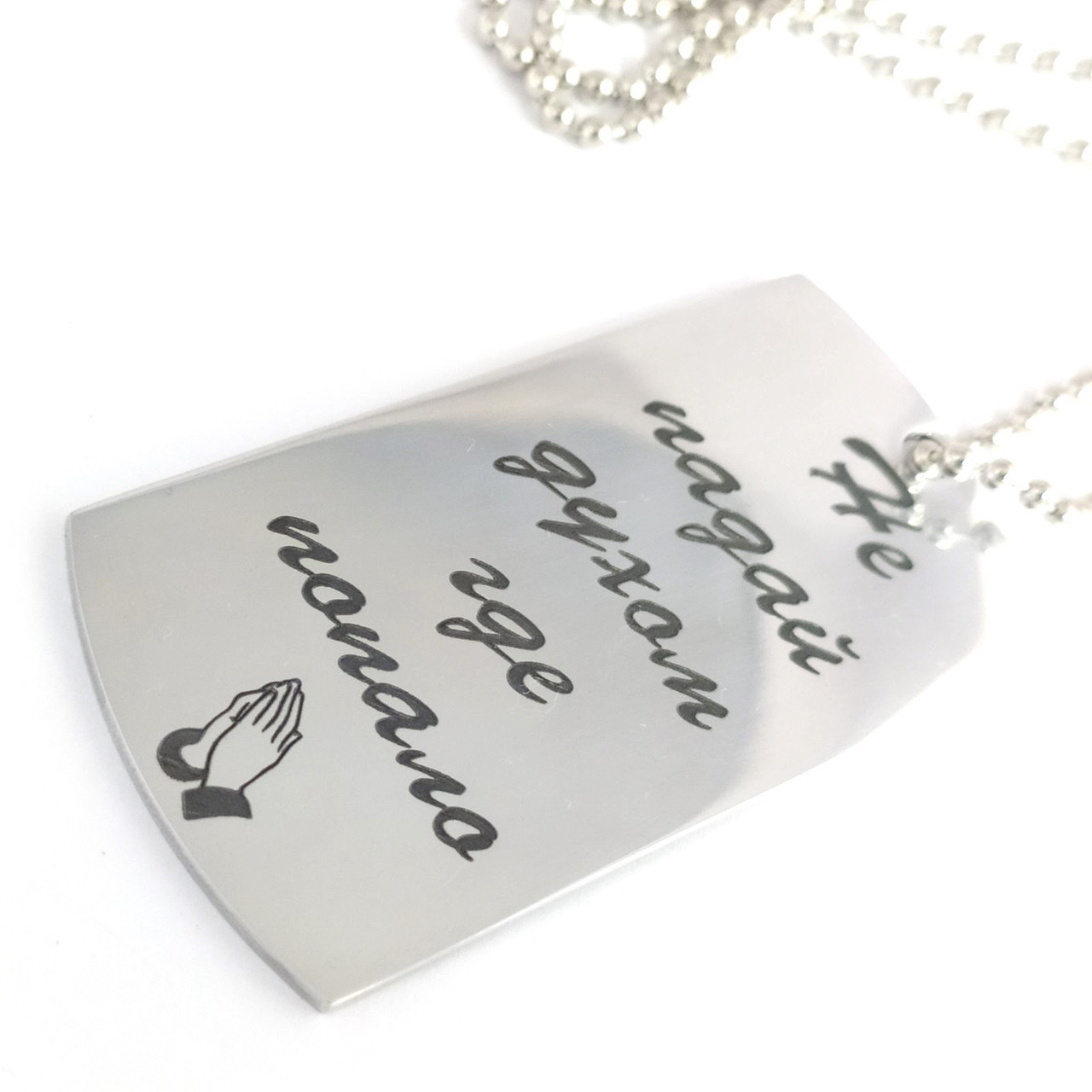 Кулон із гравіюванням жетон на шию, фото 1