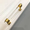 Прозора ручка-скоба модерн AG1-120-96 GOLD ACRYLIC золото 96 мм, фото 4
