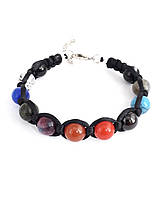 Браслет із натуральних каменів Самоцвіти із застібкою карабін