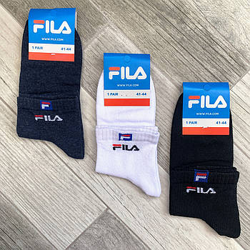 Шкарпетки чоловічі демісезонні х/б спортивні Fila, Athletic Sports, середні, асорті, 04594