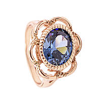 Кольцо позолота "Перстень – синий камень"