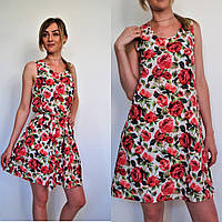 Летний платье-сарафан в розы размеры 42,44,46, от производителя