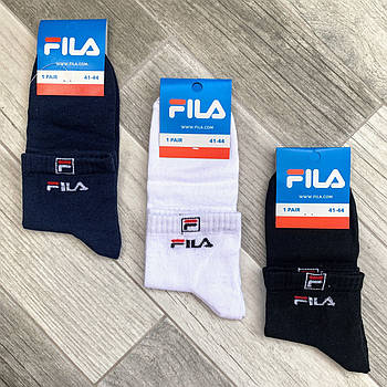 Шкарпетки чоловічі демісезонні х/б спортивні Fila, Athletic Sports, середні, асорті, 04585