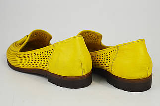 Туфлі перфоровані жіночі Euromoda жовті 37 розмір, фото 3
