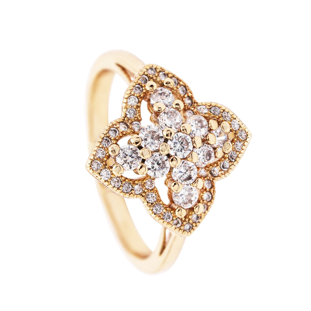 Кільце Xuping "Вдача" лимонна позолота (Медицинське золото), фото 1