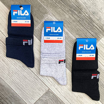 Шкарпетки чоловічі демісезонні х/б спортивні Fila, Athletic Sports, середні, асорті, 04593