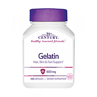 Желатин в капсулах 21st Century Gelatin 600 mg (100 капс) 21 століття центурі