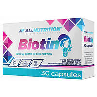 Биотин AllNutrition Biotin 5mg (30 капс) витамин б7 алл нутришн