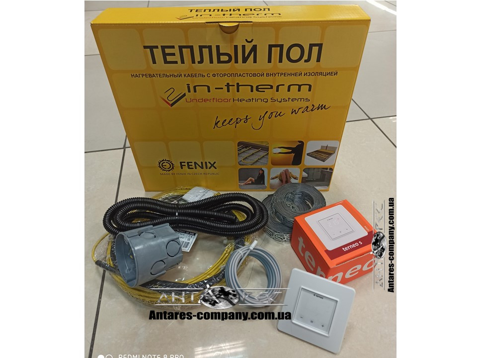 Тёплый пол комплект двухжильный нагревательный кабель 4,4 м.кв (870 вт) серия Terneo S - фото 1 - id-p1219235930