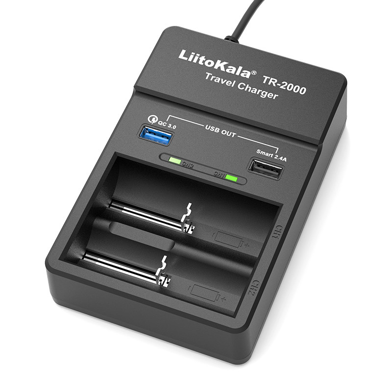 Універсальний зарядний пристрій Liitokala Lii TR-2000, USB QC/USB, Ni-Mh/Li-ion