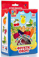 Фрукты овощи мягкие магниты для малышей (укр), Vladi Toys (VT3106-11)