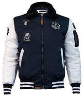 Бомбер Top Gun MA-1 Color Block Bomber Jacket With Fur & Patches TGJ1649P (Navy/White)