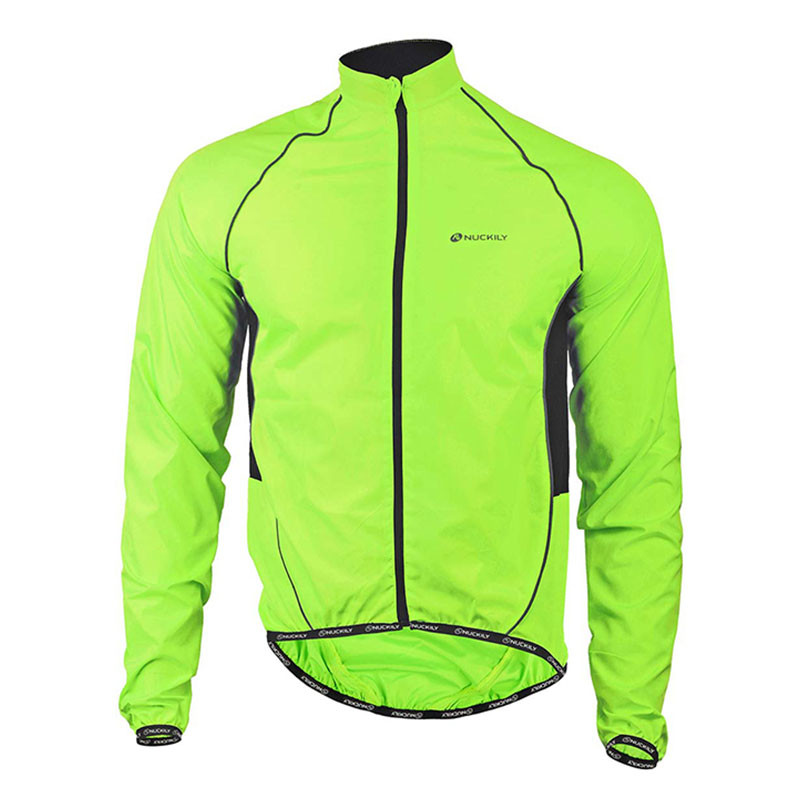 Вітровка велосипедна Nuckily MJ004 Fluorescent Green S куртка осінь весна
