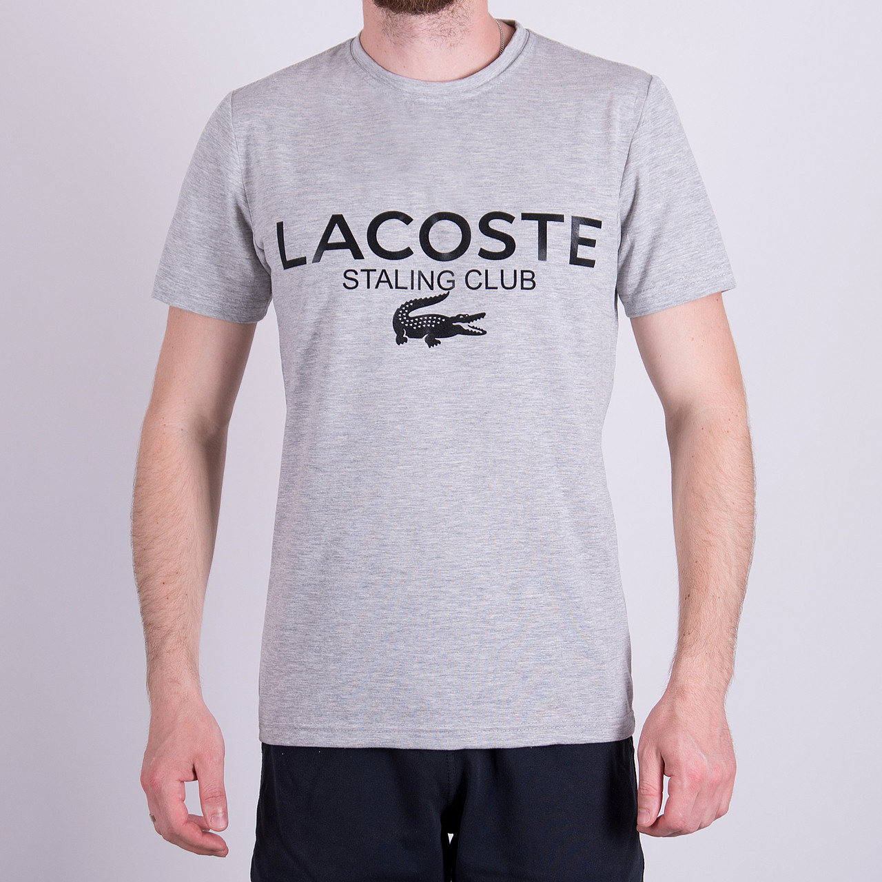 Чоловіча футболка LACOSTE, сірого кольору