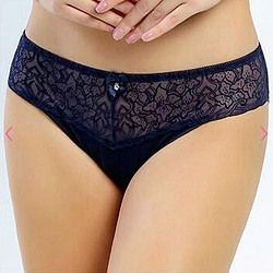 Труси Lanny Mode ажурні з оксамитом XL сині (22910)