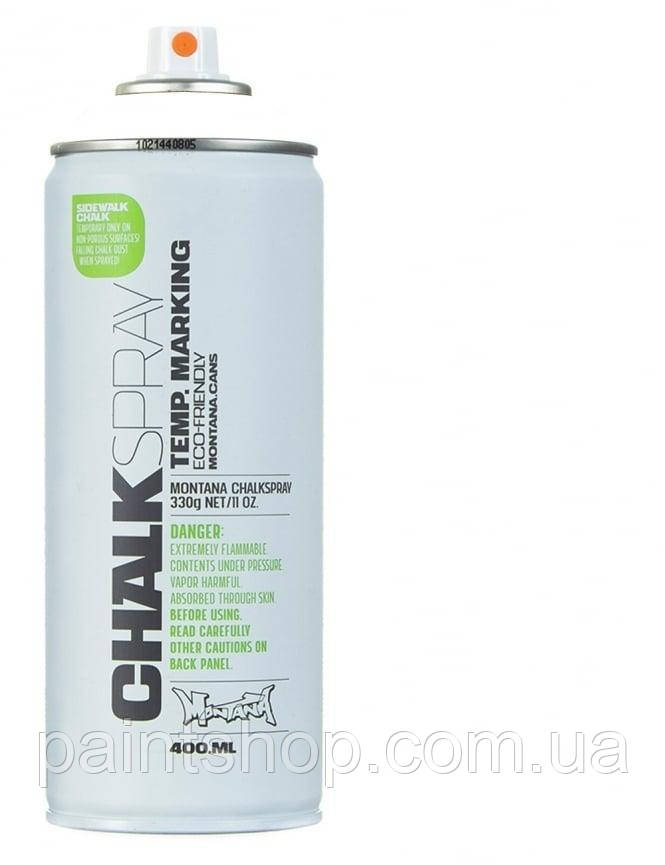 Аерозольна крейдяна фарба Montana Chalk 9100 White (Біла) 400 мл