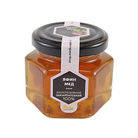 Мед бджолиний натуральний, сорт: "Яфин мед" 120г, фото 2
