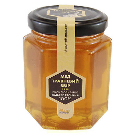 Мед бджолиний натуральний, сорт: "Майський збір" 240 г, фото 1