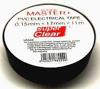 Изолента черная "Super Master +" 0,15mm х 17mm х 11m