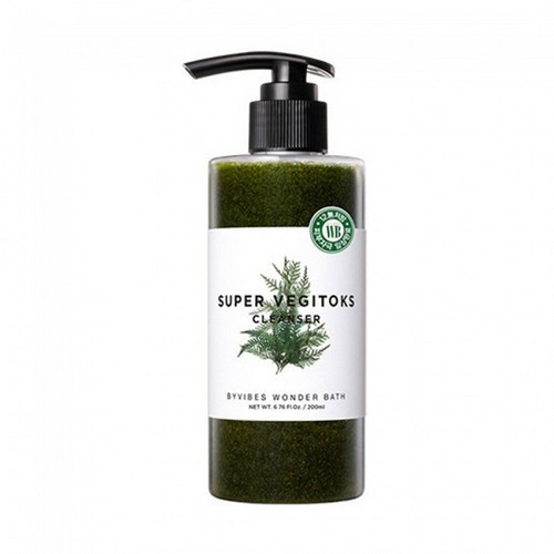 Детокс-засіб гель-пінка для вмивання 2 в 1 Wonder Bath Super Vegitoks Cleanser — Green 200 мл