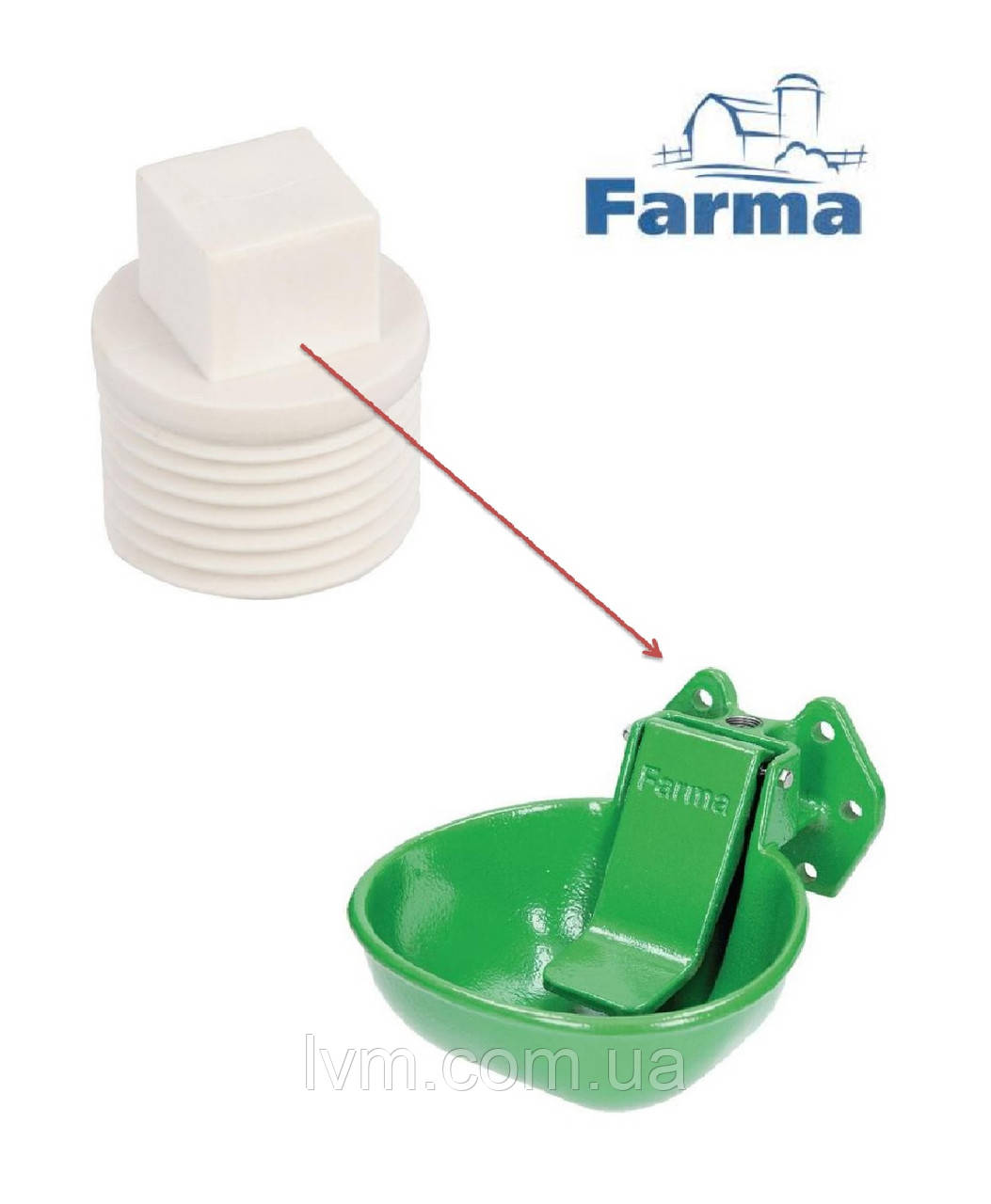 Пробка для запобігання замерзання до чавунної поїлки на 2л FARMA