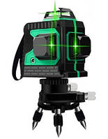 Лазерний рівень нівелір 3D 12 ліній зі штативом 6697, зелений