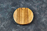 Гребінь круглий для бороди Дерево з натурального дерева в холдере, фото 5