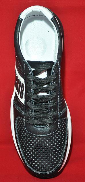 Кросівки з натуральної шкіри літні осінні чорні з перфорацією. Brave 5131 чорний.