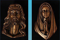 Накладки на пам ятник Богородиця та Ісус Христос з полімеру 26 см