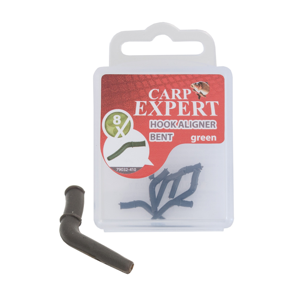Лінтяйка Carp Expert Hook Aligner Bent Green 8шт.