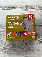 Диски DVD+RW MEMOREX 4,7 gb 4x 10 pack упаковка