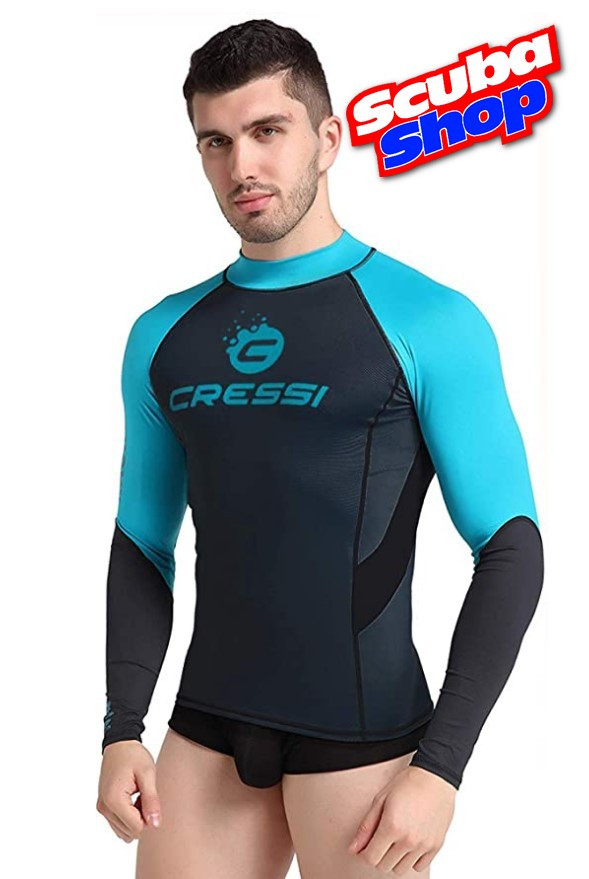Cressi Unisex Hydro Чоловіча захисний одяг Rash Guard L. Рукава з довгими рукавами, захисний трикотаж, зі спеціальної еластичної тканини, захист від ультрафіолетових променів (UPF) 50+