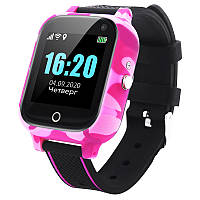 JETIX T-Watch Детские смарт часы с термометром,GPS трекером, телефоном, виброзвонком и датчиком падения (Pink)