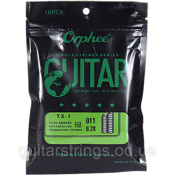 Струна Orphee TX-1-11 Plain Steel .011 acoustic or electric 10-pack
