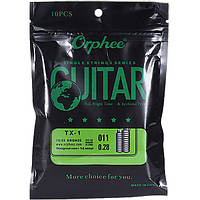 Струна Orphee TX-1-11 Plain Steel .011 acoustic or electric 10-pack