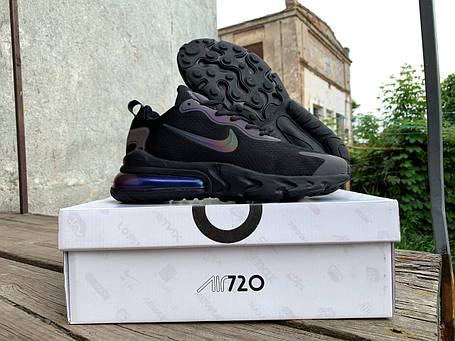 Чоловічі кросівки Nike Air Max 270 React Black чорні, фото 1