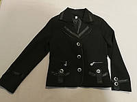 Чёрный школьный пиджак для девочки размер 32