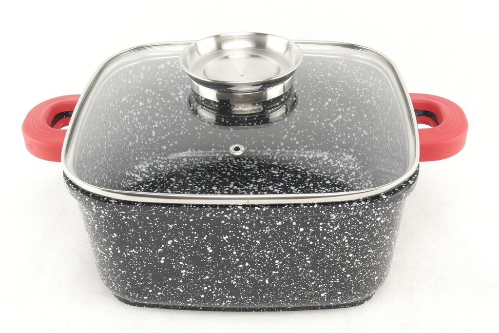 Казан-Каструля квадратне мармурове покриття 24x24 А-Плюс 1473, фото 1