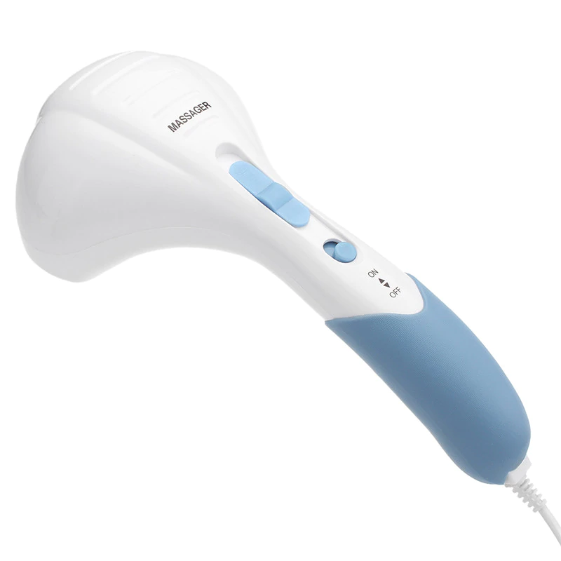 Електричний ручний масажер молоток вібруючий подвійною головкою для тіла