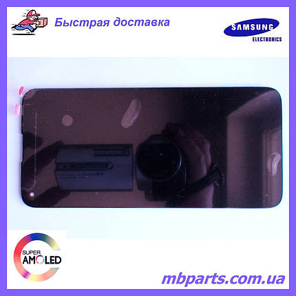 Дисплей з сенсором Samsung A115 Galaxy A11 2019/ M115 Galaxy M11 2020 Black, GH81-18760A, оригінал, без рамки!, фото 1