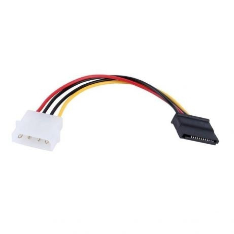 Перехідник живлення MOLEX IDE 4pin -> SATA 15pin кабель подовжувач сата, фото 1